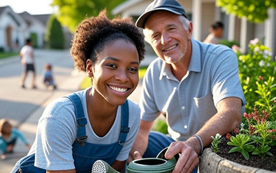 People enjoying joyful community living