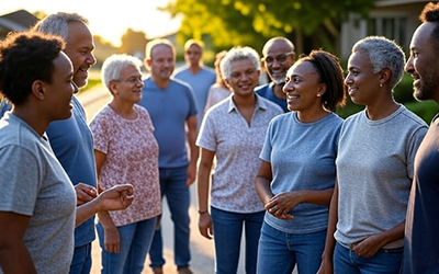 Safe neighborhood with connected community